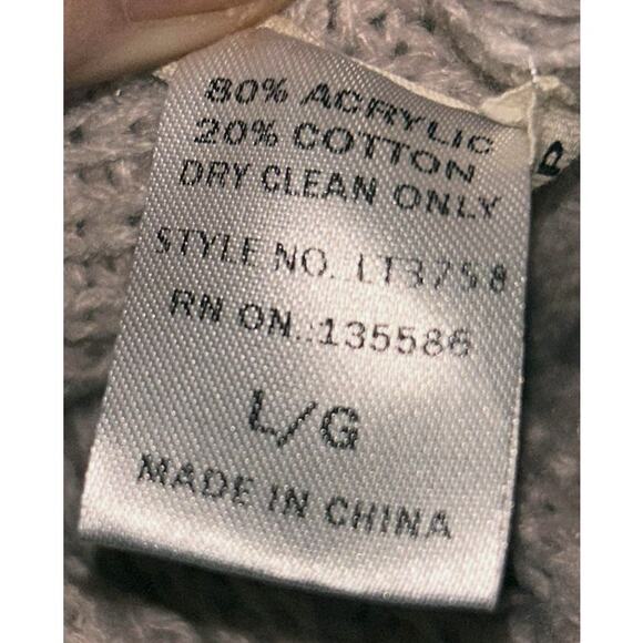 Main Strip Front Twist Lightweight Knit Tan Sweater Women's Large - Picture 5 of 6